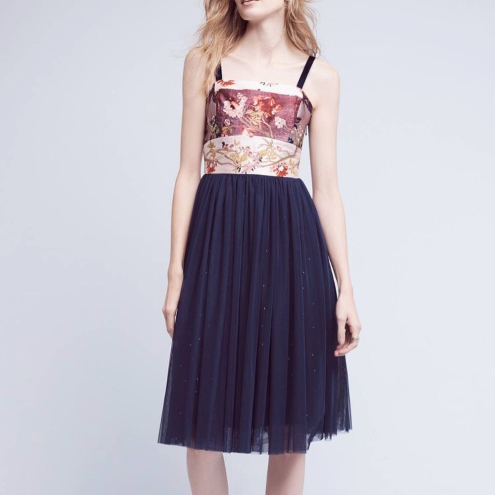 Tulle Skirted Floral Dress
